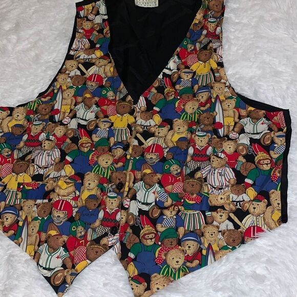 Vintage Teddy Bear Graphic Vest XL - Picture 5 of 12